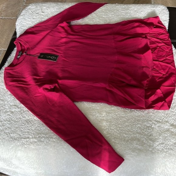 DG2 by Diane Gilman Waffle Knit Peplum Top 645-045 - Picture 4 of 8